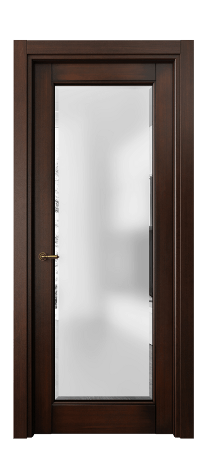 Межкомнатная дверь Toscana Elegante 6300 Бук тёмный с патиной Сатинированное стекло с фацетом Цена 679790 #CURRENCY# | Volhovec