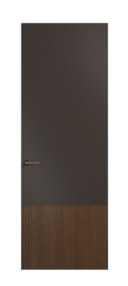Межкомнатная дверь Velvet 8202 Дуб каштановый матовый - Матовый антрацит. Цена 830400  | Volhovec