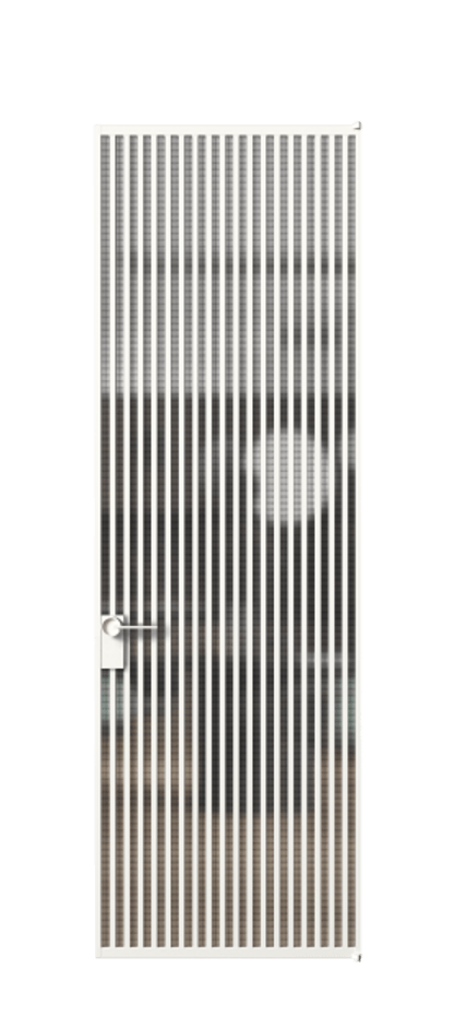 Алюминиевая дверь АЛПЛ040.06 Алюминий Белый Mesh silver Цена 1227480  | Volhovec