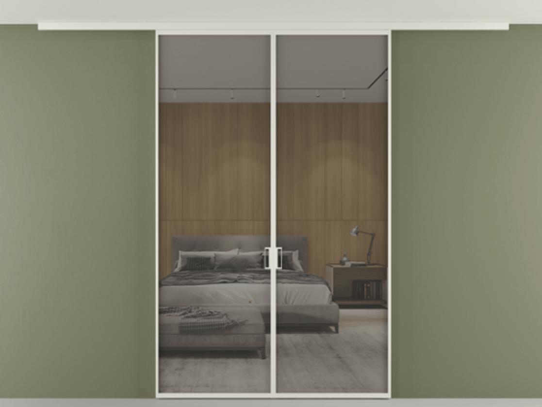 Перегородка Formato вдоль стены на потолок двустворчатая #VENDORCODE# #FURNISH# #GLASS# Цена #PRICE# #CURRENCY# | Volhovec