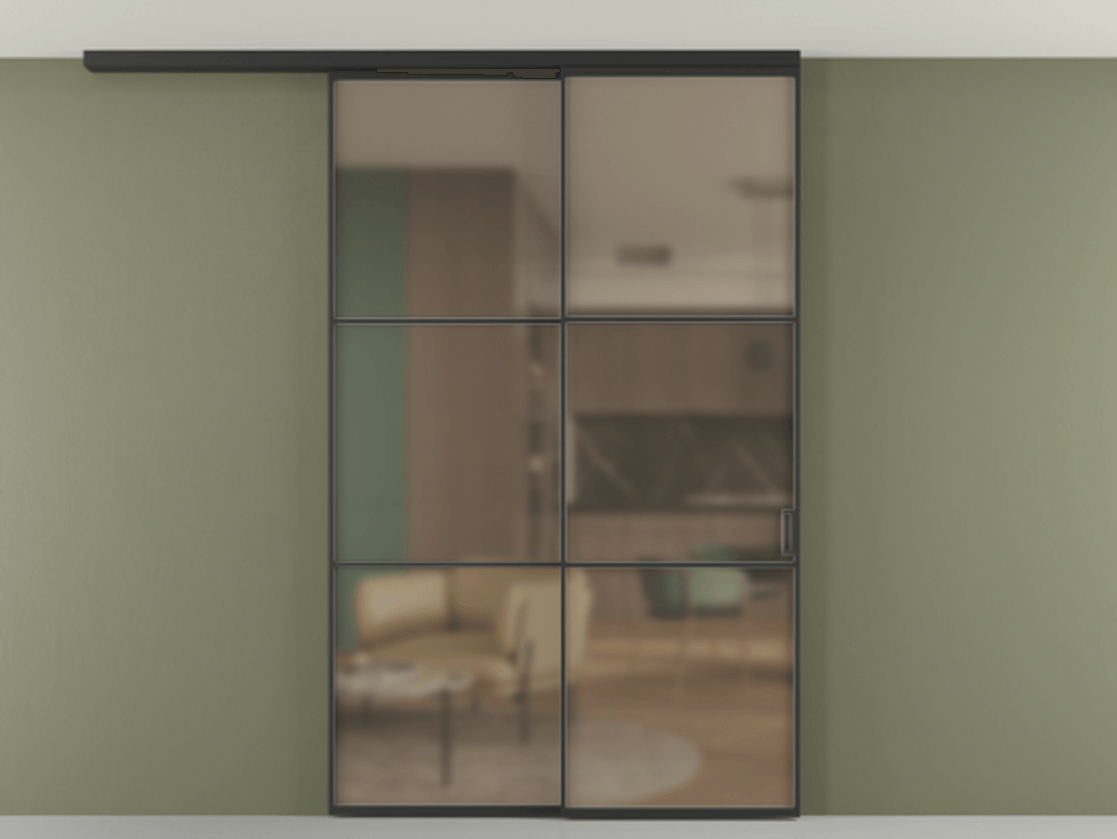 Перегородка Formato вдоль стены на потолок телескопик синхро 2 #VENDORCODE# #FURNISH# #GLASS# Цена #PRICE# #CURRENCY# | Volhovec