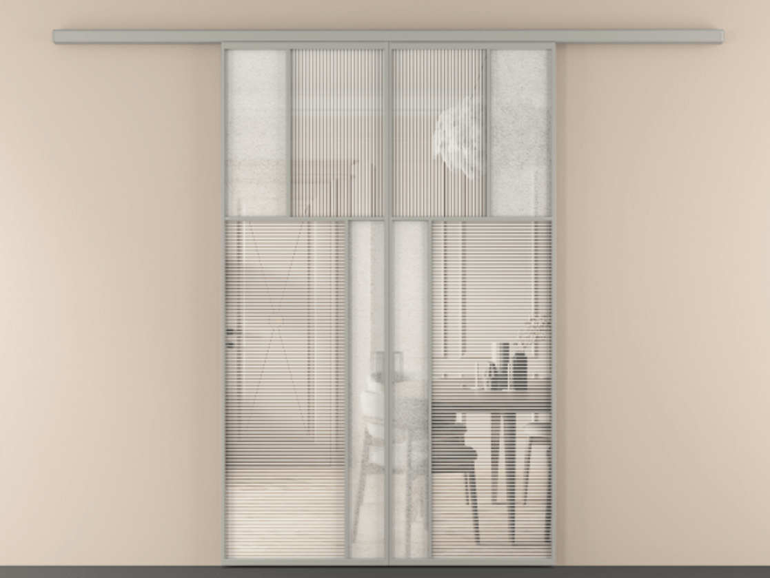 Перегородка Mosaic вдоль стены двустворчатая #VENDORCODE# #FURNISH# #GLASS# Цена #PRICE# #CURRENCY# | Volhovec