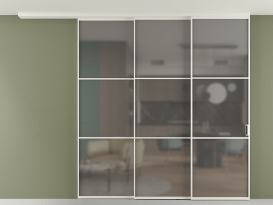 Перегородка Formato вдоль стены на потолок телескопик синхро 3 #VENDORCODE# #FURNISH# #GLASS# Цена #PRICE# #CURRENCY# | Volhovec