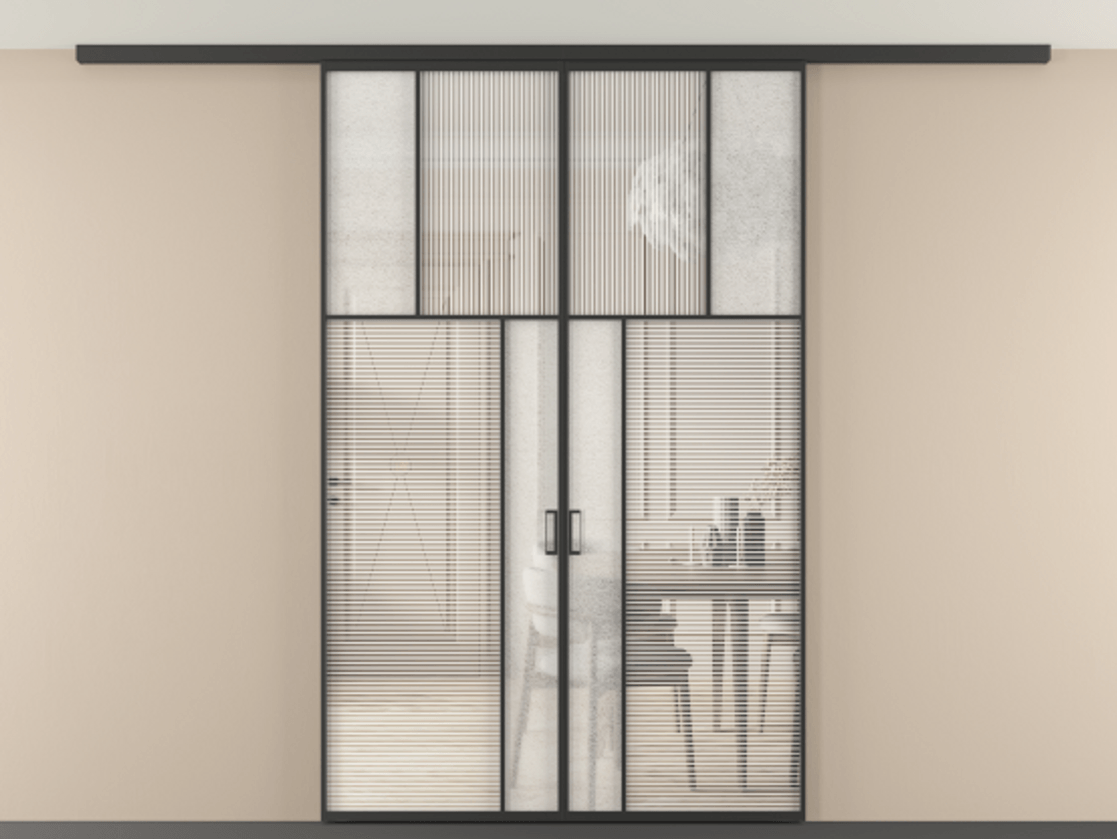 Перегородка Mosaic вдоль стены на потолок двустворчатая #VENDORCODE# #FURNISH# #GLASS# Цена #PRICE# #CURRENCY# | Volhovec