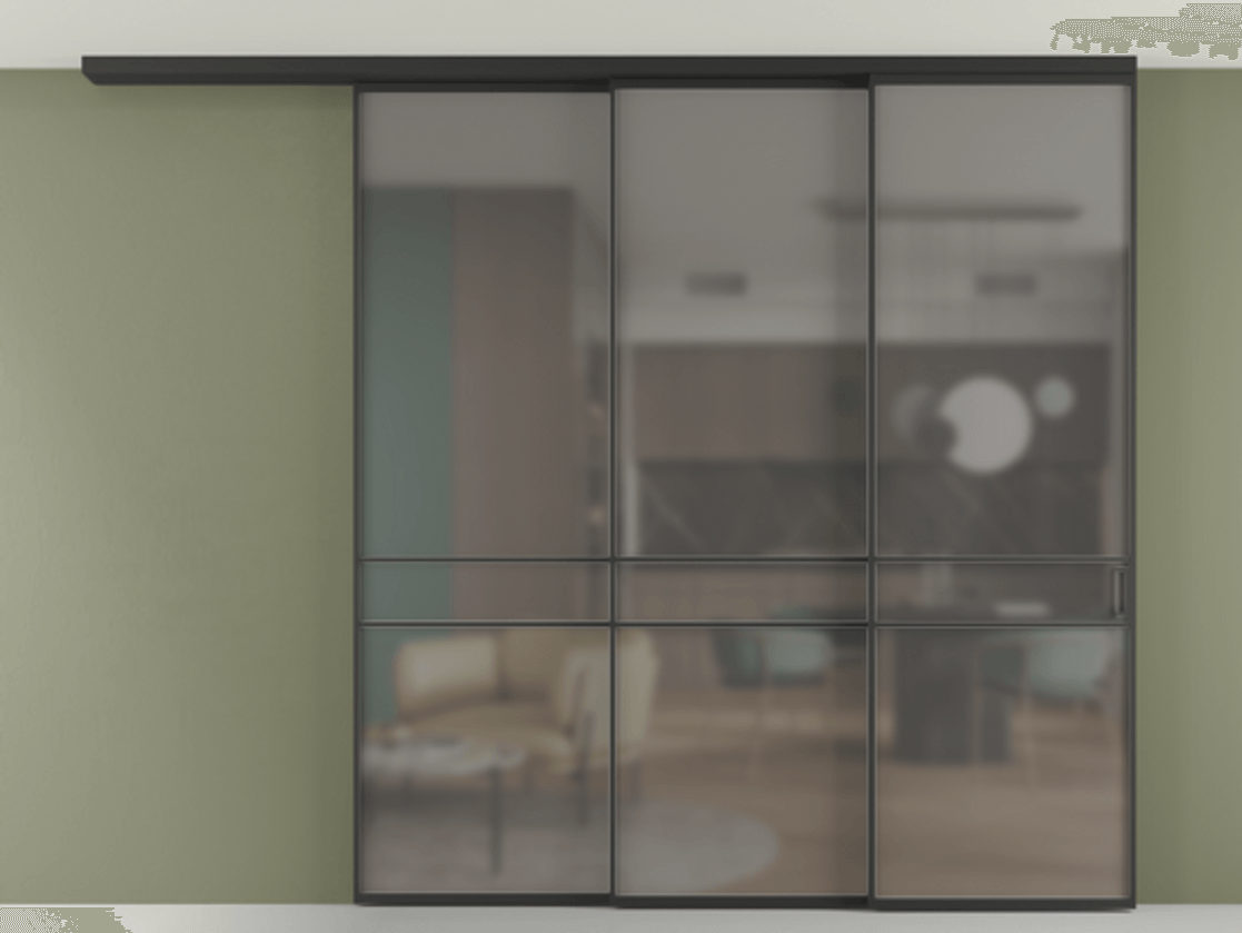 Перегородка Formato вдоль стены на потолок телескопик синхро 3 #VENDORCODE# #FURNISH# #GLASS# Цена #PRICE#  | Volhovec