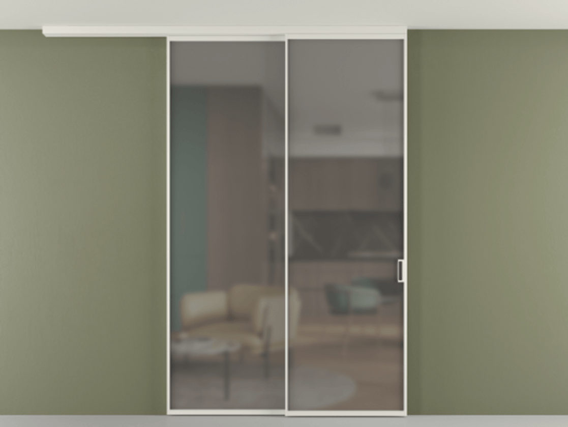 Перегородка Formato вдоль стены на потолок телескопик синхро 2 #VENDORCODE# #FURNISH# #GLASS# Цена #PRICE#  | Volhovec
