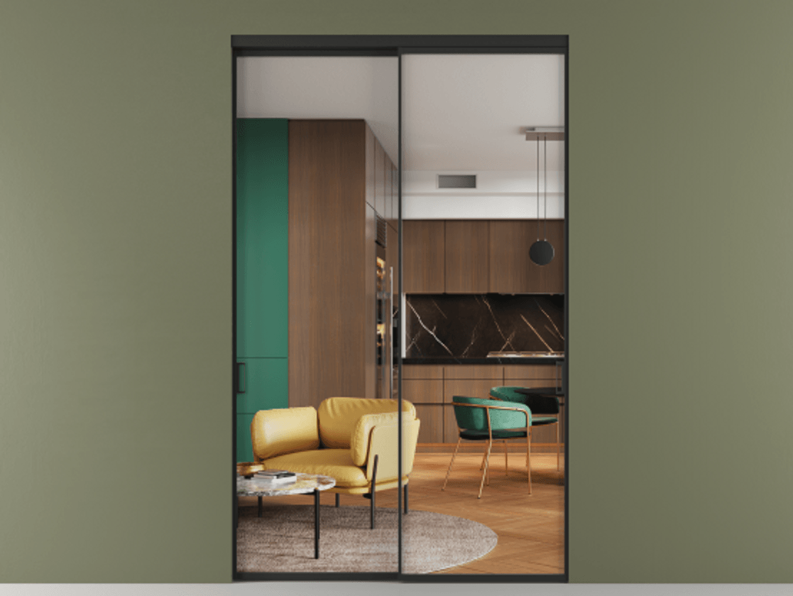 Перегородка Formato внутри проёма двустворчатая #VENDORCODE# #FURNISH# #GLASS# Цена #PRICE#  | Volhovec