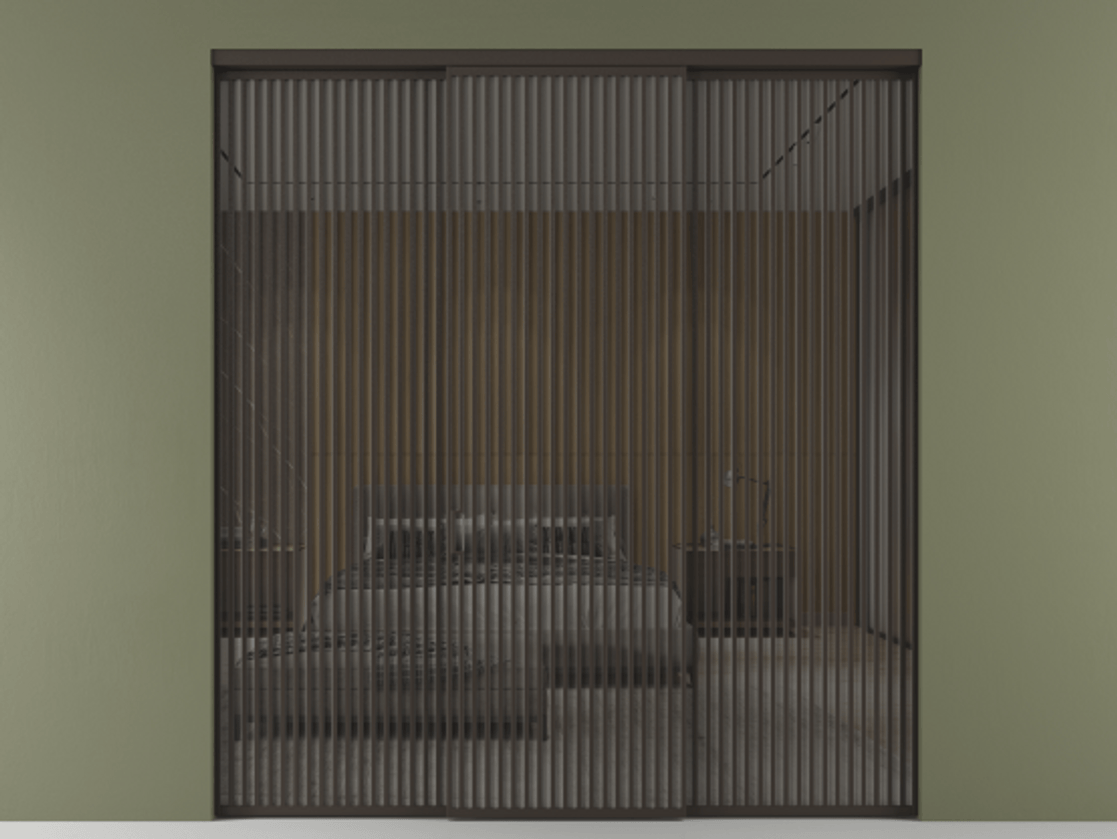 Перегородка Formato внутри проема трёхстворчатая #VENDORCODE# #FURNISH# #GLASS# Цена #PRICE# #CURRENCY# | Volhovec