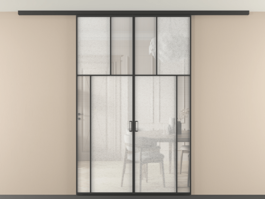 Перегородка Mosaic вдоль стены на потолок двустворчатая #VENDORCODE# #FURNISH# #GLASS# Цена #PRICE# #CURRENCY# | Volhovec