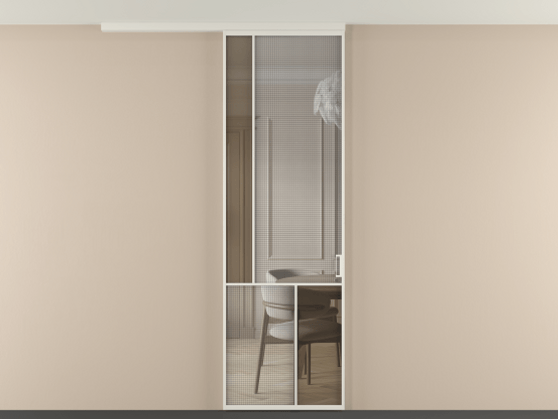 Перегородка Mosaic вдоль стены на потолок одностворчатая #VENDORCODE# #FURNISH# #GLASS# Цена #PRICE# #CURRENCY# | Volhovec