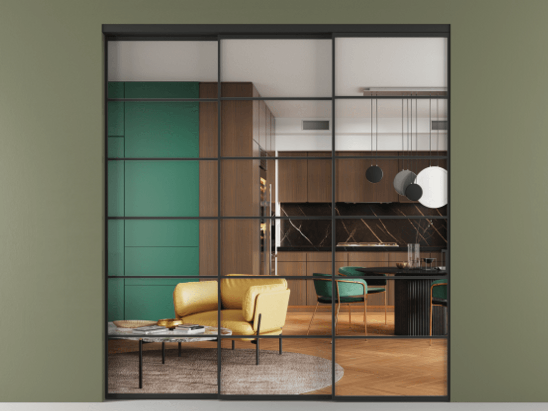 Перегородка Formato внутри проёма телескопик синхро-2 #VENDORCODE# #FURNISH# #GLASS# Цена #PRICE#  | Volhovec