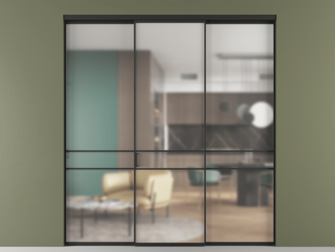 Перегородка Formato внутри проема трёхстворчатая #VENDORCODE# #FURNISH# #GLASS# Цена #PRICE#  | Volhovec