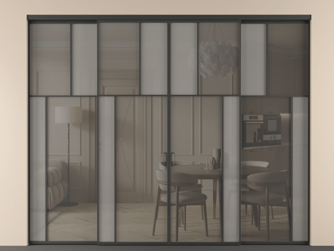 Перегородка Mosaic внутри проема четырёхстворчатая #VENDORCODE# #FURNISH# #GLASS# Цена #PRICE# #CURRENCY# | Volhovec