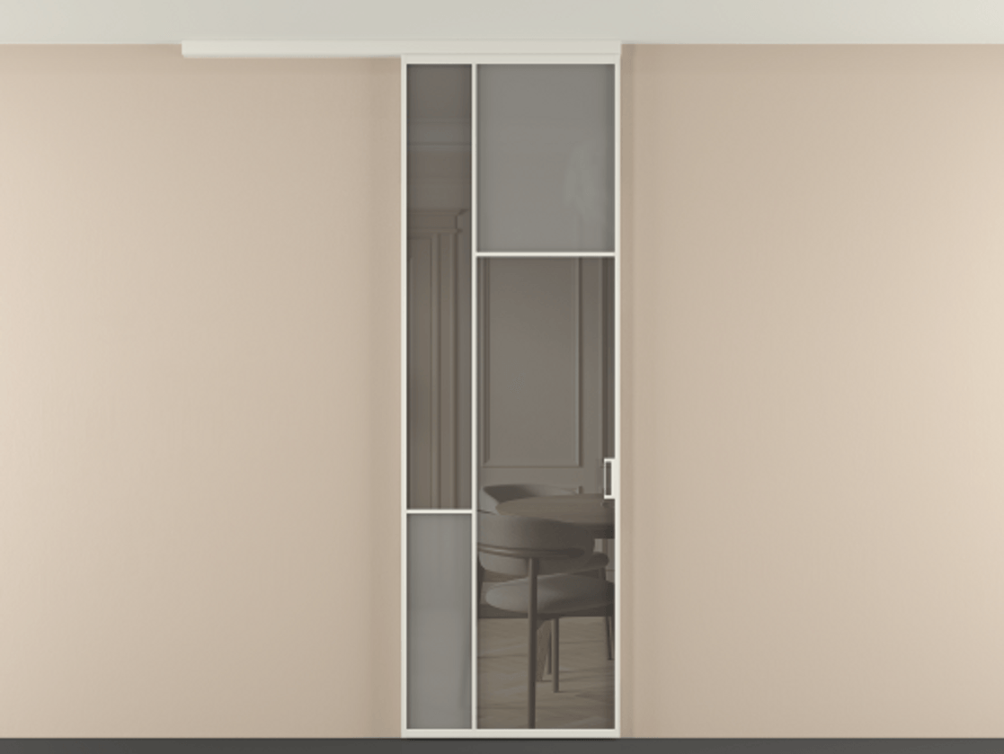 Перегородка Mosaic вдоль стены на потолок одностворчатая #VENDORCODE# #FURNISH# #GLASS# Цена #PRICE# #CURRENCY# | Volhovec