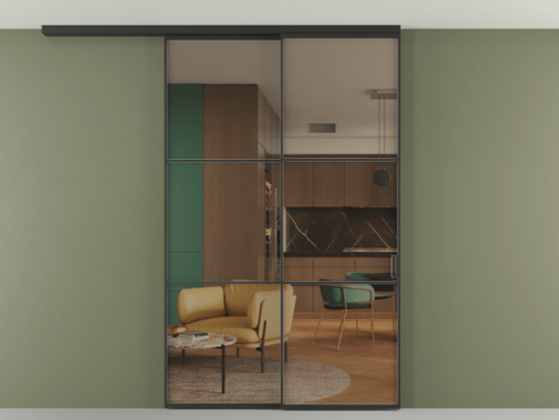 Перегородка Formato вдоль стены на потолок телескопик синхро 2 #VENDORCODE# #FURNISH# #GLASS# Цена #PRICE# #CURRENCY# | Volhovec
