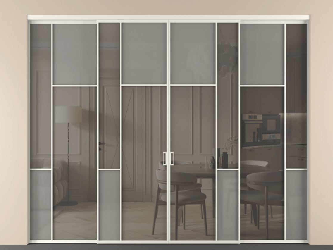 Перегородка Mosaic внутри проема четырёхстворчатая #VENDORCODE# #FURNISH# #GLASS# Цена #PRICE# #CURRENCY# | Volhovec