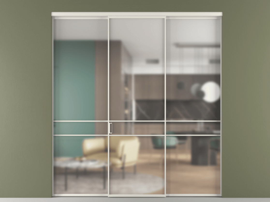 Перегородка Formato внутри проема трёхстворчатая #VENDORCODE# #FURNISH# #GLASS# Цена #PRICE# #CURRENCY# | Volhovec