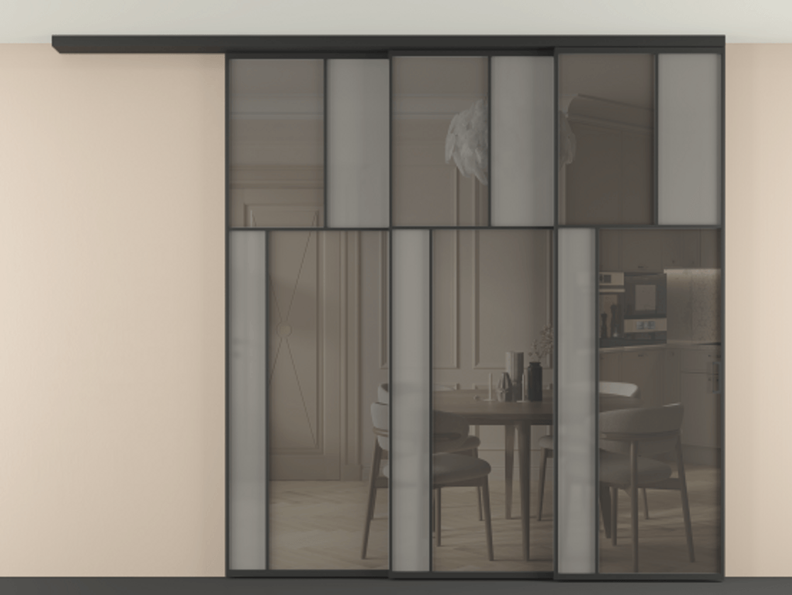 Перегородка Mosaic вдоль стены телескопик синхро-3 #VENDORCODE# #FURNISH# #GLASS# Цена #PRICE# #CURRENCY# | Volhovec