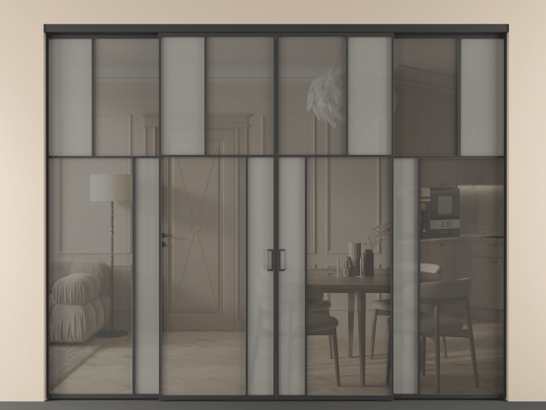 Перегородка Mosaic внутри проема четырёхстворчатая #VENDORCODE# #FURNISH# #GLASS# Цена #PRICE#  | Volhovec