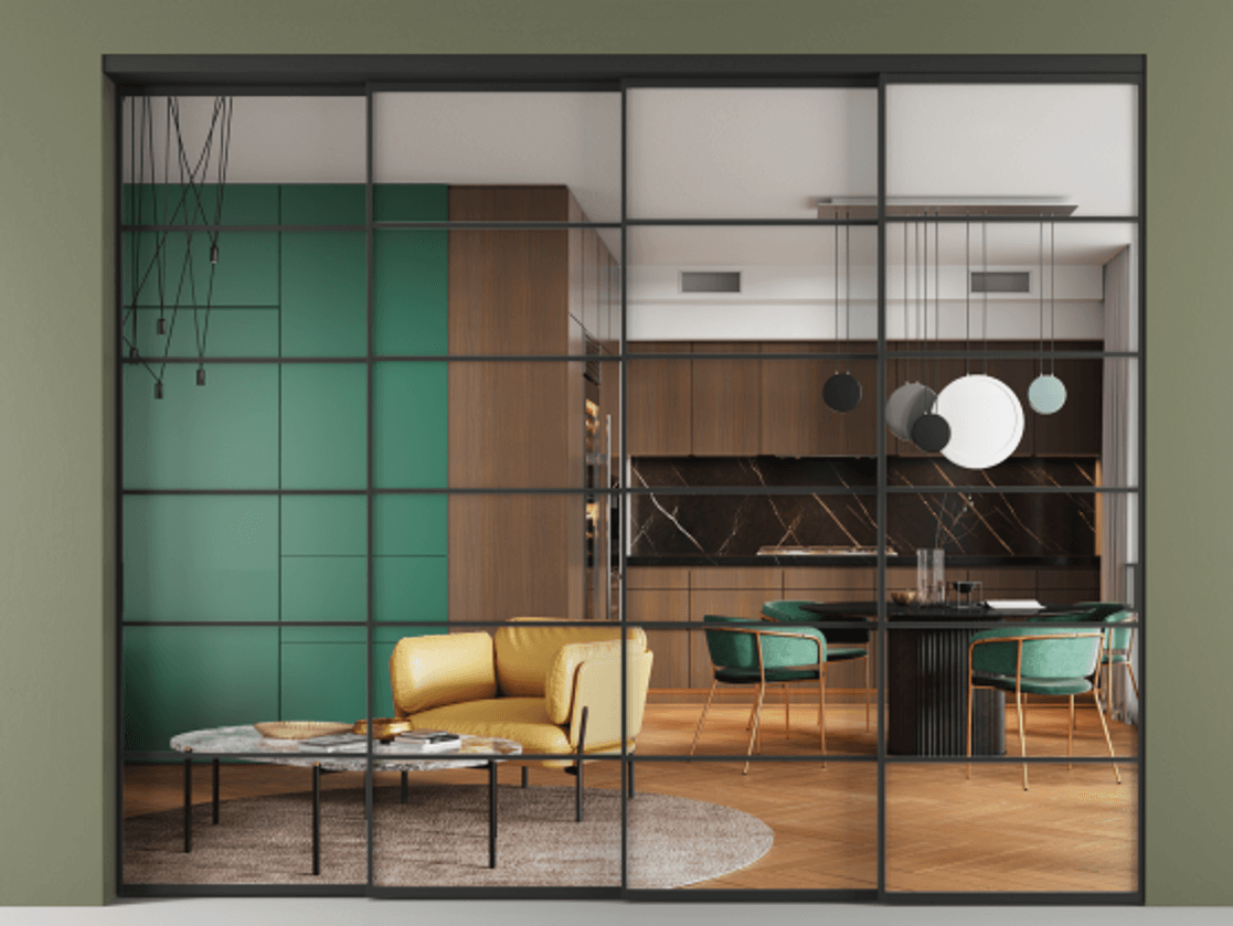 Перегородка Formato внутри проёма телескопик синхро-3 #VENDORCODE# #FURNISH# #GLASS# Цена #PRICE#  | Volhovec