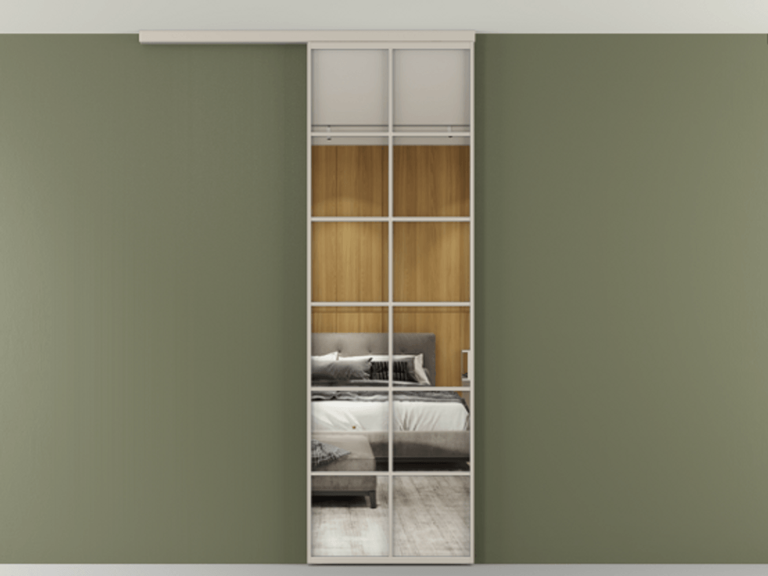 Перегородка Formato вдоль стены на потолок одностворчатая #VENDORCODE# #FURNISH# #GLASS# Цена #PRICE# #CURRENCY# | Volhovec