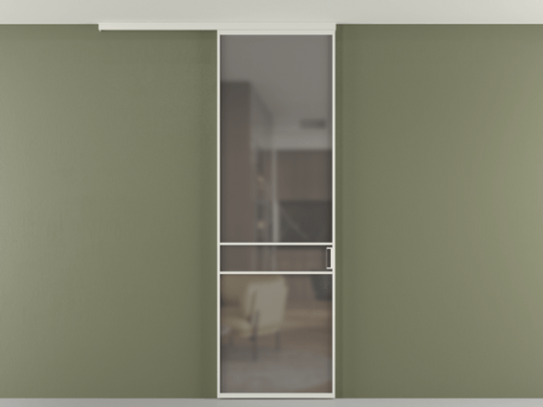 Перегородка Formato вдоль стены на потолок одностворчатая #VENDORCODE# #FURNISH# #GLASS# Цена #PRICE# #CURRENCY# | Volhovec