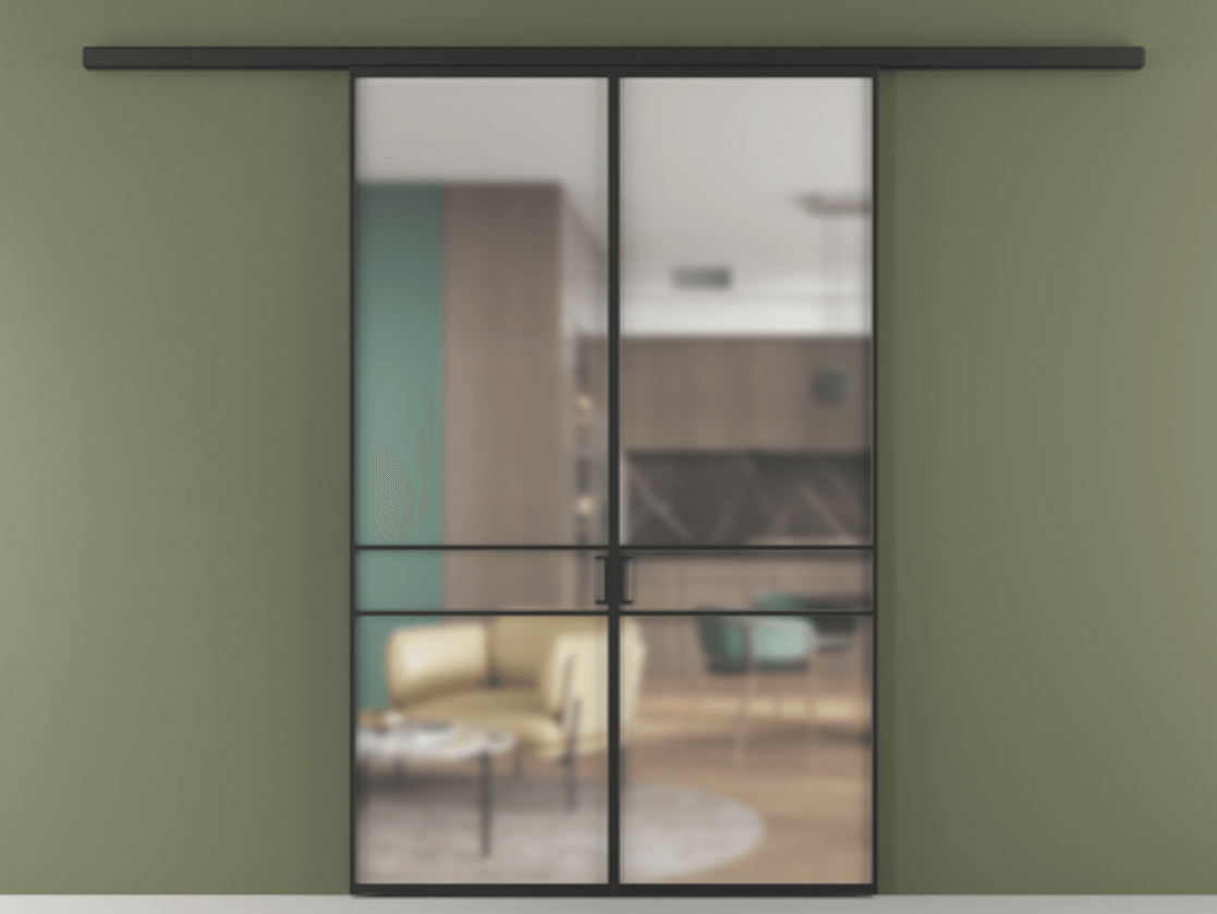 Перегородка Formato вдоль стены двустворчатая #VENDORCODE# #FURNISH# #GLASS# Цена #PRICE#  | Volhovec