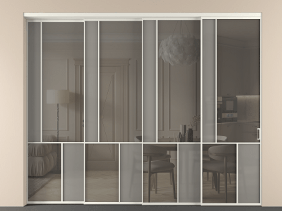 Перегородка Mosaic внутри проема телескопик синхро-4 #VENDORCODE# #FURNISH# #GLASS# Цена #PRICE# #CURRENCY# | Volhovec