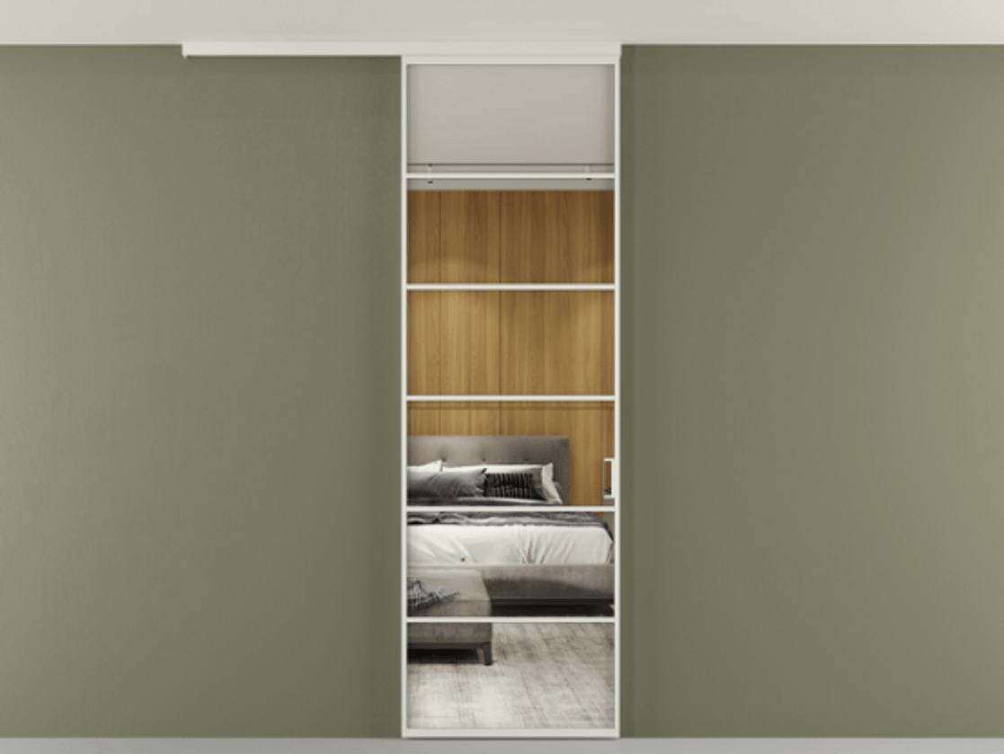 Перегородка Formato вдоль стены на потолок одностворчатая #VENDORCODE# #FURNISH# #GLASS# Цена #PRICE# #CURRENCY# | Volhovec