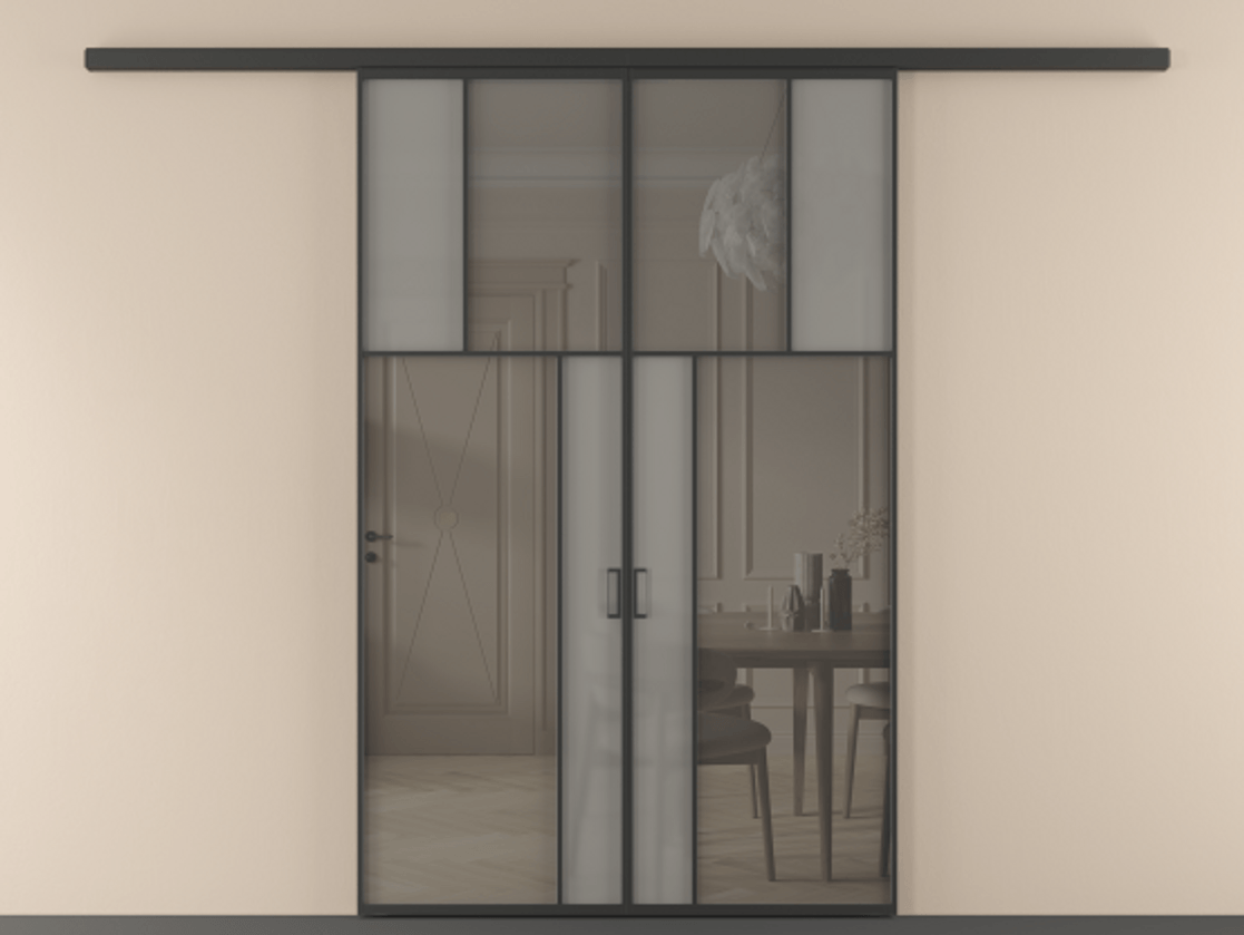 Перегородка Mosaic вдоль стены двустворчатая #VENDORCODE# #FURNISH# #GLASS# Цена #PRICE#  | Volhovec