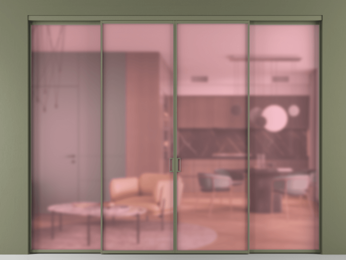 Перегородка Formato внутри проёма четырёхстворчатая #VENDORCODE# #FURNISH# #GLASS# Цена #PRICE# #CURRENCY#  | Volhovec