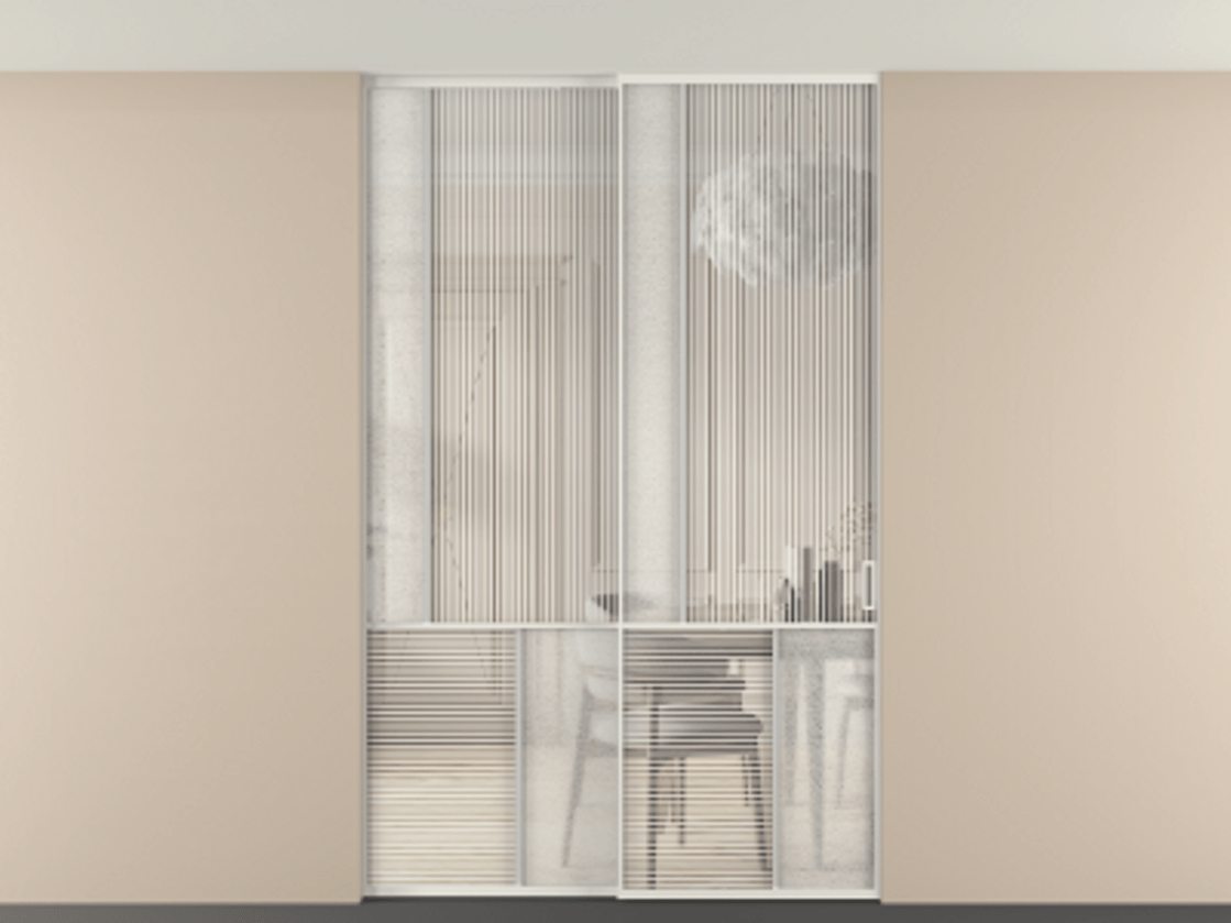 Перегородка Mosaic внутри проема двустворчатая в потолок #VENDORCODE# #FURNISH# #GLASS# Цена #PRICE# #CURRENCY# | Volhovec