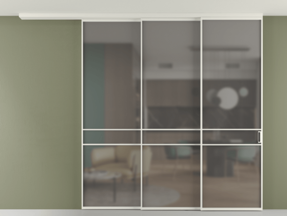 Перегородка Formato вдоль стены на потолок телескопик синхро 3 #VENDORCODE# #FURNISH# #GLASS# Цена #PRICE# #CURRENCY# | Volhovec