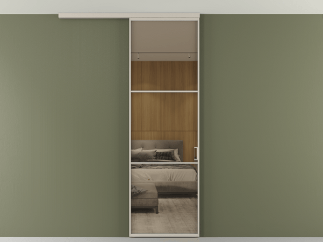 Перегородка Formato вдоль стены на потолок одностворчатая #VENDORCODE# #FURNISH# #GLASS# Цена #PRICE# #CURRENCY# | Volhovec