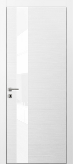 Дверь межкомнатная 4035 ТБЛ Лакобель Белый. Цвет Таеда белый. Материал Таеда эмаль. Коллекция Avant. Картинка.