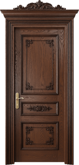 Дверь межкомнатная 6503 ДКЧ. Цвет Дуб коньячный антик. Материал Массив дуба. Коллекция Imperial. Картинка.